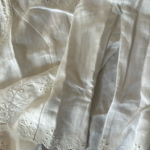 NEW Reformation Lorie Sleeveless Linen  Top in White Lace | size 2 - Picture 10 of 12